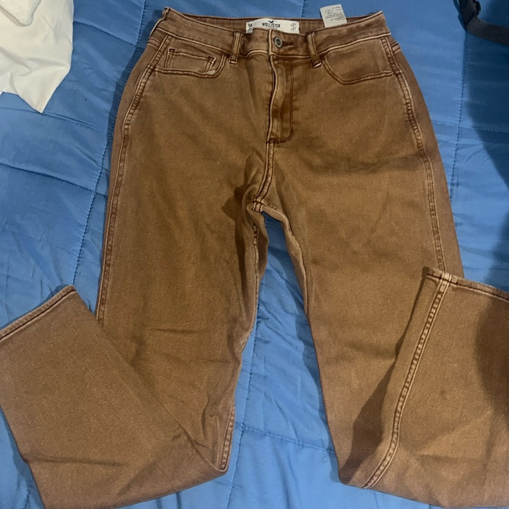 Brown mom jeans